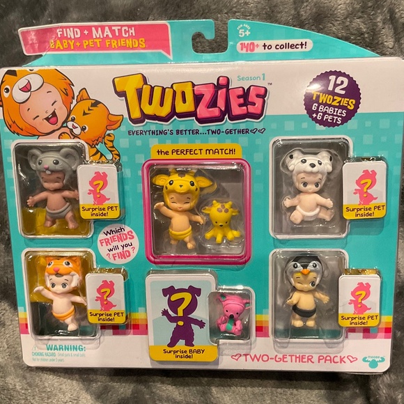 Twozies season 1 Twogether Pack find and match the 6 Babies and 6 Pets NIB - Picture 1 of 4